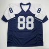 Autographed/Signed Drew Pearson HOF 21 Dallas Thanksgiving Football Jersey Beckett BAS COA by Hall of Fame Sports Memorabilia