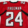 Autographed/Signed Devonta Freeman Atlanta Red Football Jersey Beckett BAS COA by Hall of Fame Sports Memorabilia