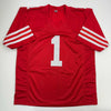Autographed/Signed Deebo Samuel San Francisco Red Football Jersey JSA COA