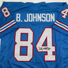 Autographed/Signed Billy White Shoes Johnson Tennessee Retro Light Blue Football Jersey JSA COA by Hall of Fame Sports Memorabilia