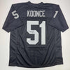 Autographed/Signed Malcolm Koonce Las Vegas Oakland Black Football Jersey JSA COA