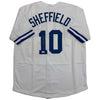 Autographed/Signed Gary Sheffield Los Angeles LA White Baseball Jersey PSA/DNA COA by Hall of Fame Sports Memorabilia