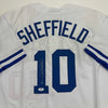 Autographed/Signed Gary Sheffield Los Angeles LA White Baseball Jersey PSA/DNA COA by Hall of Fame Sports Memorabilia