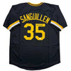 Autographed/Signed Manny Sanguillen Pittsburgh Black Baseball Jersey JSA COA by Hall of Fame Sports Memorabilia