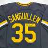 Autographed/Signed Manny Sanguillen Pittsburgh Black Baseball Jersey JSA COA by Hall of Fame Sports Memorabilia
