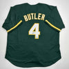 Autographed/Signed Lawrence Butler Oakland Green Baseball Jersey Beckett BAS COA by Hall of Fame Sports Memorabilia
