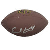 Autographed/Signed Earl Campbell Houston Oilers Full Size F/S Brown Football JSA COA