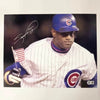 Autographed/Signed Sammy Sosa USA Flag Chicago Cubs 11x14 Baseball Photo Beckett BAS COA by Hall of Fame Sports Memorabilia