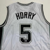 Autographed/Signed Robert Horry San Antonio White Basketball Jersey Beckett BAS COA by Hall of Fame Sports Memorabilia