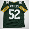 Autographed/Signed Frank Winters SB XXXI Champs Green Bay Green Football Jersey JSA COA by Hall of Fame Sports Memorabilia