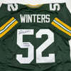 Autographed/Signed Frank Winters SB XXXI Champs Green Bay Green Football Jersey JSA COA by Hall of Fame Sports Memorabilia