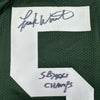 Autographed/Signed Frank Winters SB XXXI Champs Green Bay Green Football Jersey JSA COA by Hall of Fame Sports Memorabilia