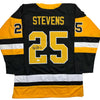 Autographed/Signed Kevin Stevens Pittsburgh Black Hockey Jersey JSA COA by Hall of Fame Sports Memorabilia