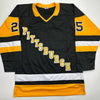 Autographed/Signed Kevin Stevens Pittsburgh Black Hockey Jersey JSA COA by Hall of Fame Sports Memorabilia