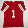 Autographed/Signed Warren Moon HOF 06 Kansas City Red Football Jersey JSA COA by Hall of Fame Sports Memorabilia