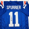Autographed/Signed Steve Spurrier Florida Blue College Football Jersey JSA COA by Hall of Fame Sports Memorabilia