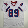 Autographed/Signed Steve Tasker Buffalo White Football Jersey JSA COA by Hall of Fame Sports Memorabilia