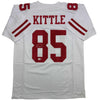 Autographed/Signed George Kittle San Francisco White Football Jersey Beckett BAS COA by Hall of Fame Sports Memorabilia