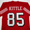 Autographed/Signed George Kittle San Francisco Red Alternate Football Jersey Beckett BAS COA by Hall of Fame Sports Memorabilia