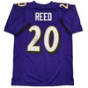 Autographed/Signed Ed Reed Baltimore Purple Football Jersey Beckett BAS COA by Hall of Fame Sports Memorabilia