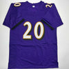 Autographed/Signed Ed Reed Baltimore Purple Football Jersey Beckett BAS COA by Hall of Fame Sports Memorabilia
