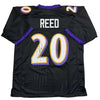 Autographed/Signed Ed Reed Baltimore Black Football Jersey Beckett BAS COA by Hall of Fame Sports Memorabilia