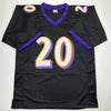 Autographed/Signed Ed Reed Baltimore Black Football Jersey Beckett BAS COA by Hall of Fame Sports Memorabilia