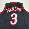 Autographed/Signed Allen Iverson Philadelphia Black Basketball Jersey Beckett BAS COA by Hall of Fame Sports Memorabilia