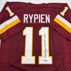 Autographed/Signed Mark Rypien SB XXVI MVP Washington Burgundy Football Jersey Beckett BAS COA by Hall of Fame Sports Memorabilia