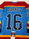 Autographed/Signed Aleksander Barkov Florida Blue Reverse Retro Hockey Jersey Beckett BAS COA