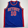 Autographed/Signed Dennis Rodman Detroit Blue Basketball Jersey Beckett BAS COA by Hall of Fame Sports Memorabilia