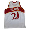 Autographed/Signed Dominique Wilkins Atlanta White Basketball Jersey JSA COA by Hall of Fame Sports Memorabilia