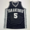 Autographed/Signed Stephon Castle San Antonio Black Basketball Jersey JSA COA