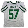 Autographed/Signed CJ C.J. Mosley New York White Football Jersey JSA COA by Hall of Fame Sports Memorabilia