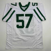 Autographed/Signed CJ C.J. Mosley New York White Football Jersey JSA COA by Hall of Fame Sports Memorabilia