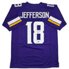 Autographed/Signed Justin Jefferson Minnesota Purple Football Jersey Beckett BAS COA by Hall of Fame Sports Memorabilia