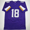 Autographed/Signed Justin Jefferson Minnesota Purple Football Jersey Beckett BAS COA by Hall of Fame Sports Memorabilia