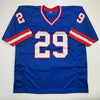 Autographed/Signed Tyrone Tracy Jr. New York Blue Football Jersey Beckett BAS COA #2