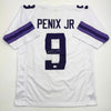 Autographed/Signed Michael Penix Jr. Washington Huskies White College Football Jersey Beckett BAS COA