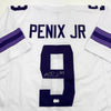 Autographed/Signed Michael Penix Jr. Washington Huskies White College Football Jersey Beckett BAS COA