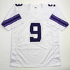 Autographed/Signed Michael Penix Jr. Washington Huskies White College Football Jersey Beckett BAS COA