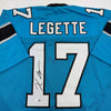 Autographed/Signed Xavier Legette Carolina Blue Football Jersey Beckett BAS COA