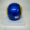 Autographed/Signed Aaron Donald Los Angeles Rams Speed Mini Football Helmet Beckett COA