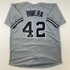 Autographed/Signed Mariano Rivera New York Grey Baseball Jersey Beckett BAS COA Holo