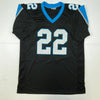 Autographed/Signed Christian McCaffrey Carolina Black Football Jersey Beckett BAS COA by Hall of Fame Sports Memorabilia