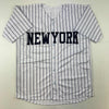 Autographed/Signed Mariano Rivera New York Pinstripe Baseball Jersey Beckett BAS COA Holo
