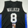 Autographed/Signed Kemba Walker New York Black Basketball Jersey JSA COA