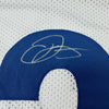 Autographed/Signed Odell Beckham Jr. OBJ Los Angeles LA White Football Jersey Beckett BAS COA