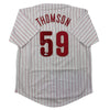 Autographed/Signed Rob Thomson Philadelphia Pinstripe Baseball Jersey Beckett BAS COA
