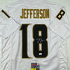 Autographed/Signed Justin Jefferson Minnesota White/Gold Football Jersey JSA COA